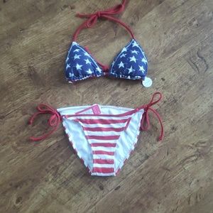 Xhilaration stars and stripes bikini
